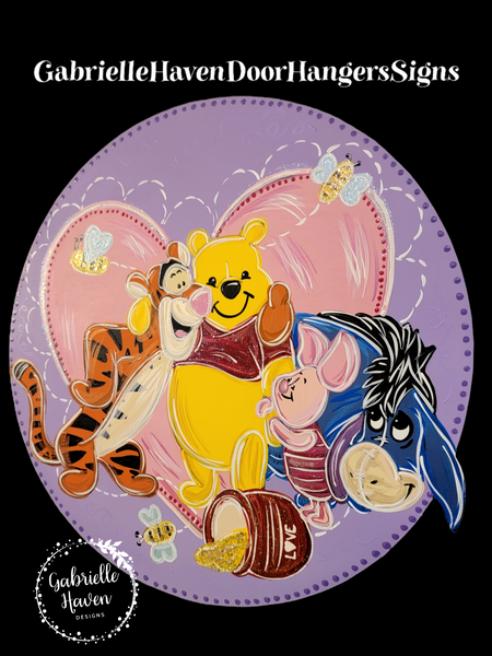 Pooh and Friends Valentine Round Design