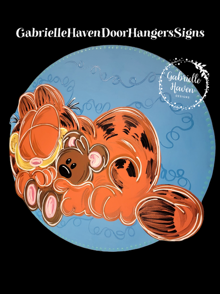 Garfield Napping (round)