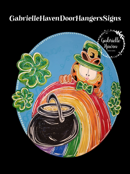 Garfield St Patrick Rainbow & Pot of Gold