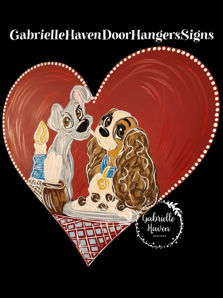 Lady and the Tramp Valentine Spaghetti Heart