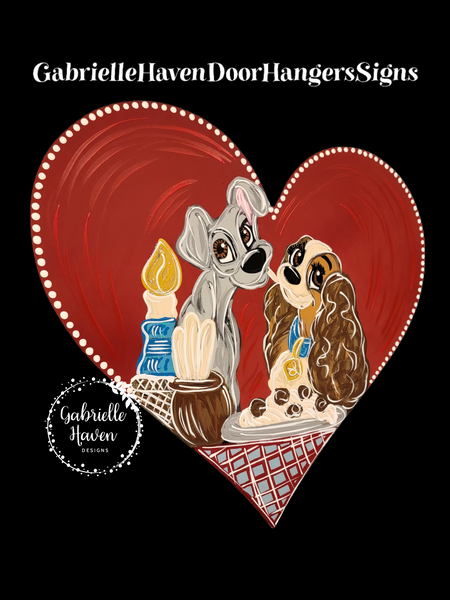 Lady and the Tramp Valentine Spaghetti Heart