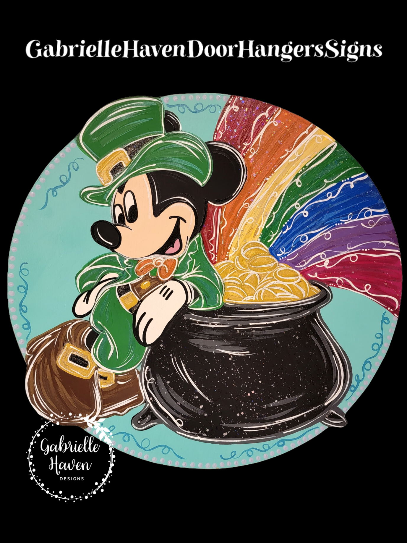 Mickey Leprechaun Rainbow St Patricks