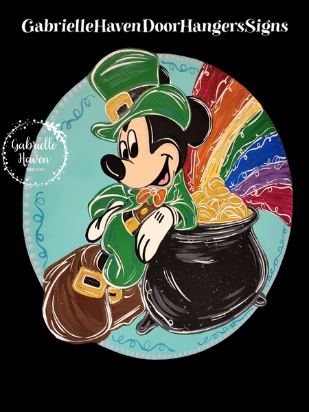 Mickey Leprechaun Rainbow St Patricks