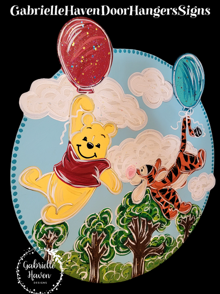 Baby/Nursery - Balloons in the Sky Winnie the Pooh and Tigger
