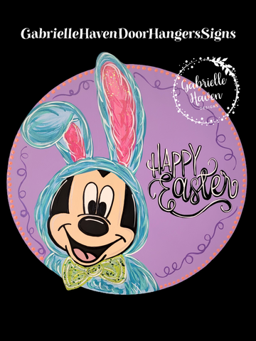 Mickey Bunny Happy Easter