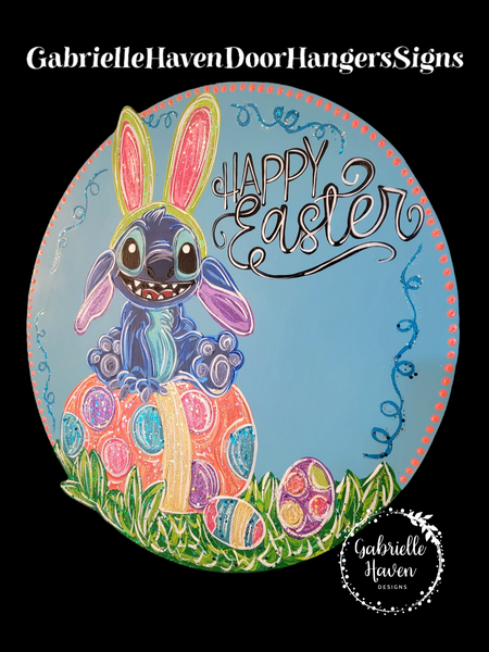 Stitch Easter Bunny Ears on Egg