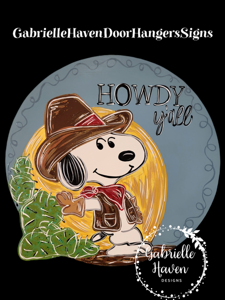 Snoopy Cowboy Howdy Y'All