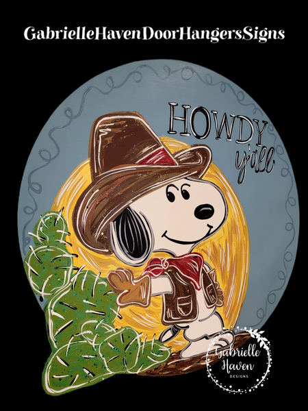 Snoopy Cowboy Howdy Y'All