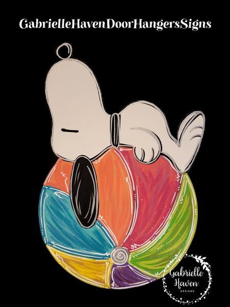 Snoopy Door Hanger, Summer Door Hanger, Beach Ball Door Hanger, Hello Summer