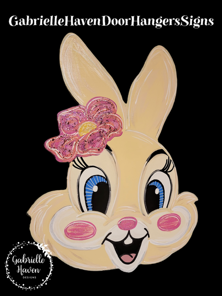 Miss Bunny Spring (bunny head with flower)