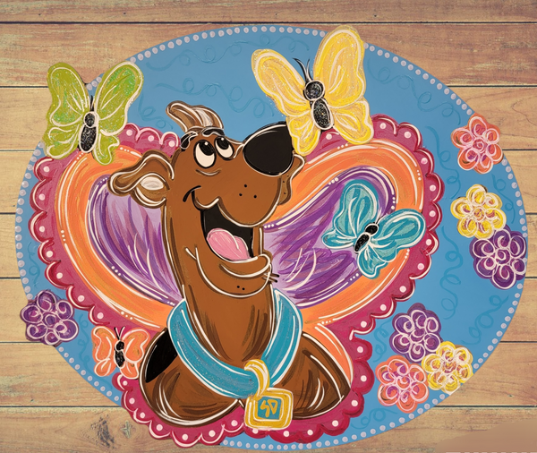 Scooby Butterfly Oval