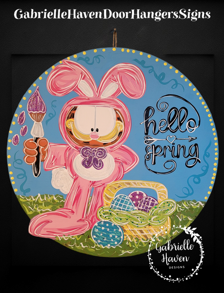 Garfield Spring Bunny Painting Eggs