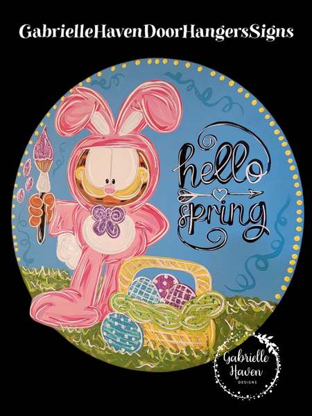 Garfield Spring Bunny Painting Eggs