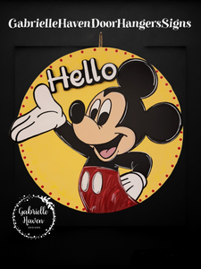 Welcome Mickey Sign (3D hello)