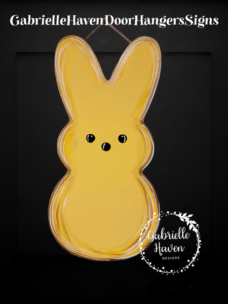 Peeps Door Hanger, Easter Door Hanger, Spring Door Hanger Sign