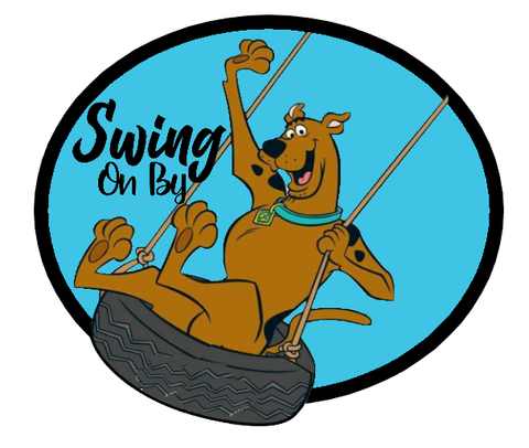 Scooby Doo Door Hanger, Everyday Door Hanger, Swing on By Door Sign, Welcome Door Sign