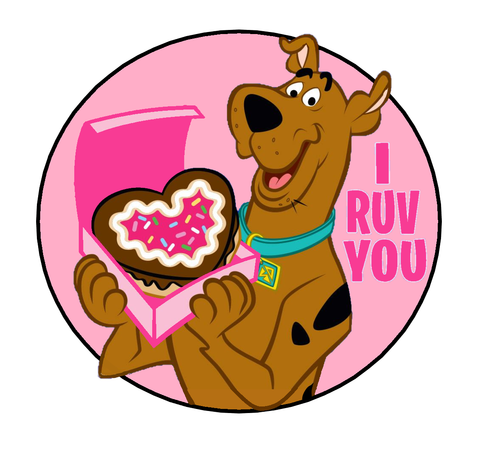 Scooby Valentine Cake, I Ruv You