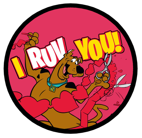 Scooby I Ruv You Valentine Heart Cutouts