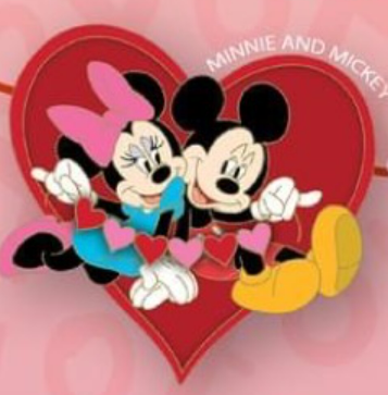 Mickey Minnie Valentine Heart Banner