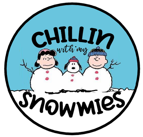 Snoppy Lucy Charlie Brown "Chillin with my Snowmies"