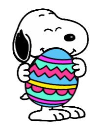 Snoopy Holding Easter Egg