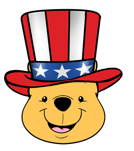 Uncle Sam Winnie the Pooh Head