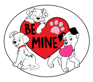 Valentine Dalmatians Be Mine