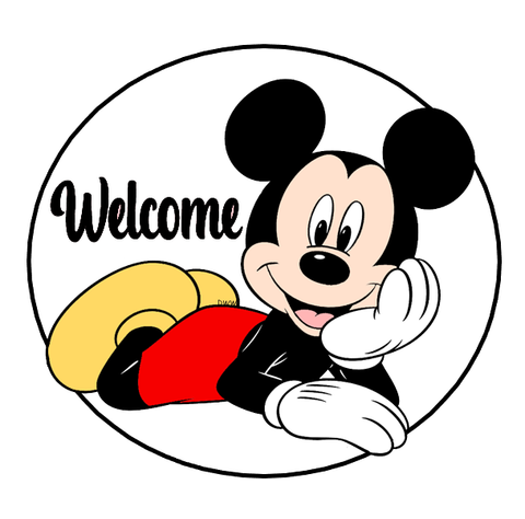 Mickey Welcome Sign (Welcome can be changed)