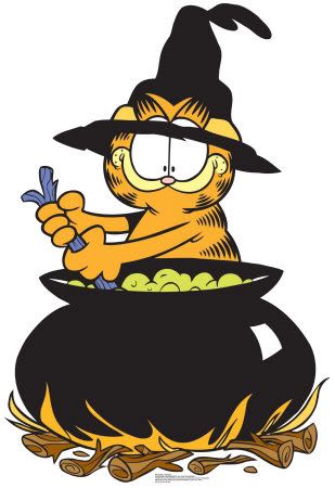 Witch Door Hanger Sign, Garfield Door Hanger, Garfield Halloween Door Hanger