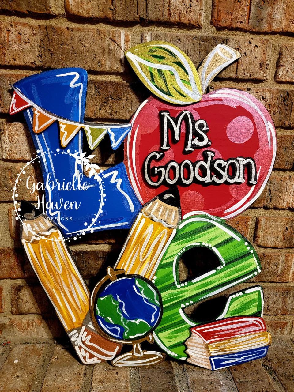 LOVE Teacher Door Hanger, Sign, Classroom Decor