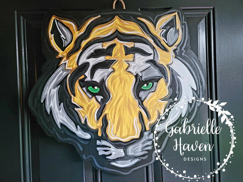 Tiger Door Hanger, Mascot Door Hanger, Sports Door Hanger, School Mascot