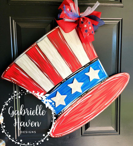 Patriotic Uncle Sam Hat Door Hanger