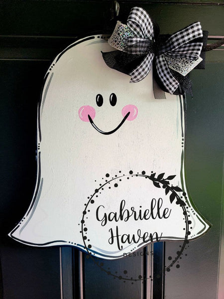 Halloween Ghost Door Hanger or Sign