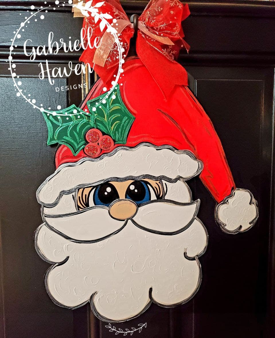 Santa Door Hanger, Christmas Door Hanger