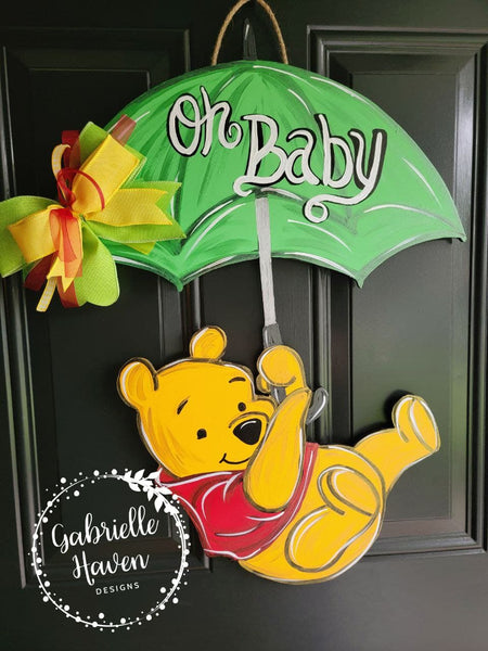 Winnie the Pooh Baby Sign (cloud stats piece included)