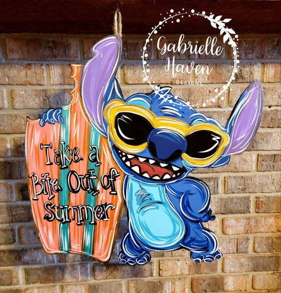 Stitch Take a Bit Out of Summer Surfboard