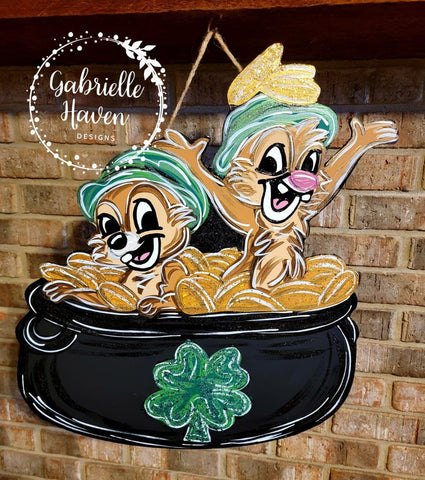 Chip and Dale St Patricks Pot of Gold