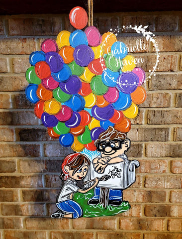 Pixar Up Carl and Ellie Door Hanger, Sign or Yard Art