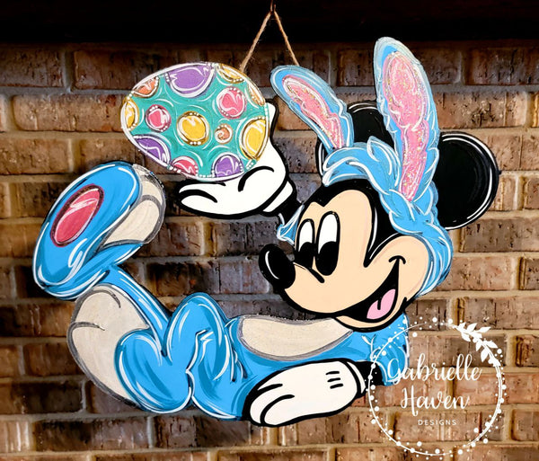 Mickey Easter Bunny with Easter Egg