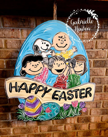 Peanuts Snoopy Easter Door Hanger, Sign or Yard Art