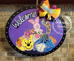 Winnie the Pooh Door Hanger, Disney Door Hanger, Welcome Sign, Everyday Door Hanger, Tigger Door Hanger