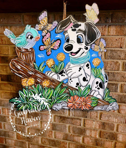 101 Dalmatians Door Hanger, Spring Door Hanger, Summer Door Hanger