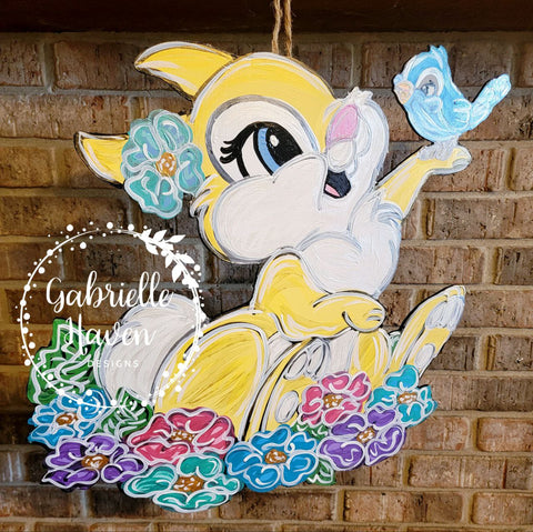 Spring Door Hanger, Miss Bunny, Bambi, Disney Door Hanger