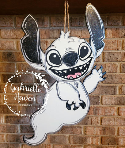 Stitch Door Hanger, Disney Halloween, Disney Door Hanger, Ghost Door Hanger, Yard Art