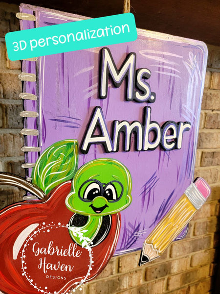 Teacher Notebook with 3D personalization