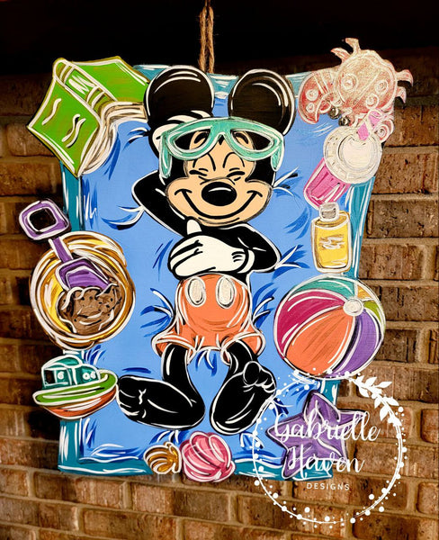 Disney Door Hanger, Summer Door Hanger, Mickey Door Hanger, Beach Door Hanger