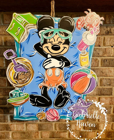 Disney Door Hanger, Summer Door Hanger, Mickey Door Hanger, Beach Door Hanger