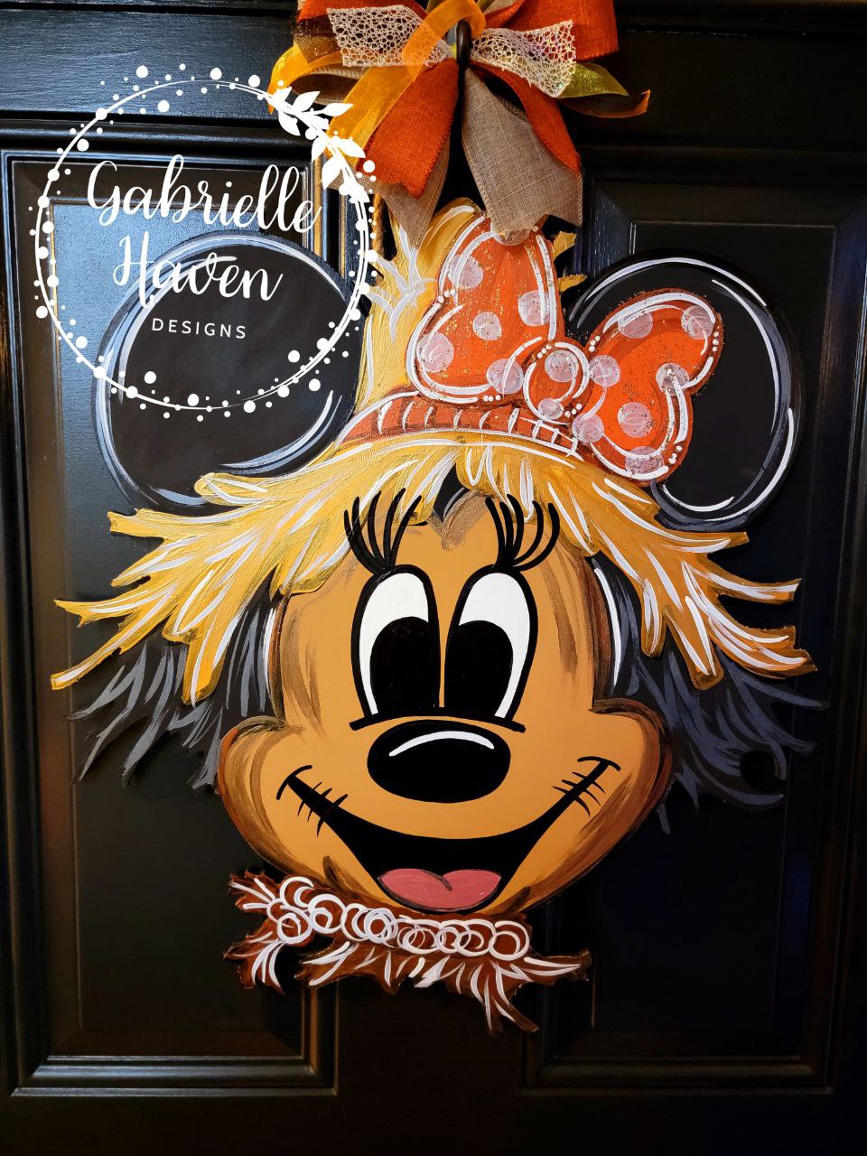 Scarecrow Door Hanger, Fall Door Hanger, Minnie Mouse Scarecrow, Disney Fall Door Hanger