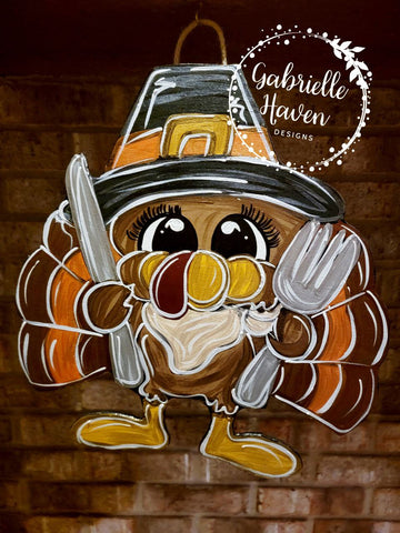 Turkey Door Hanger, Turkey Door Sign, Thanksgiving Turkey, Thanksgiving Door Hanger, Turkey Door Wreath