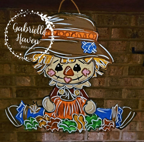 Scarecrow Door Hanger, Fall Door Hanger, Fall Door Sign, Fall Welcome Sign, Scarecrow Door Sign